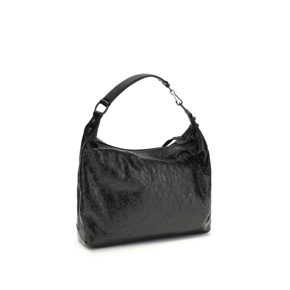 Balenciaga Black Lamb Ovis Aries Aries Shoulder Bag Curated Luxury Accessories by Orvyn