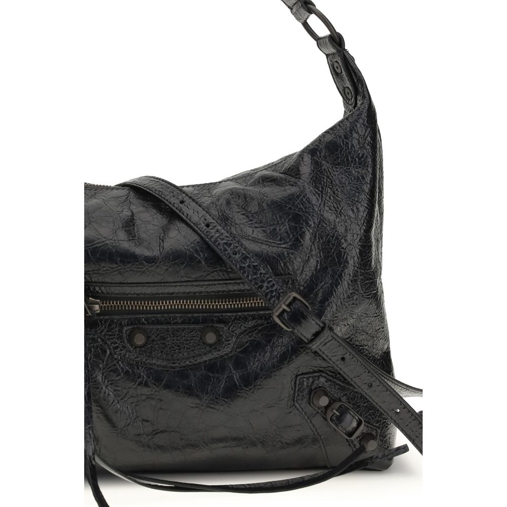 Balenciaga Black Lamb Ovis Aries Aries Shoulder Bag Curated Luxury Accessories by Orvyn