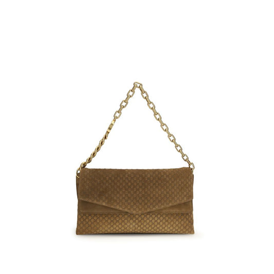 Gucci Brown large Suede Shoulder Bag