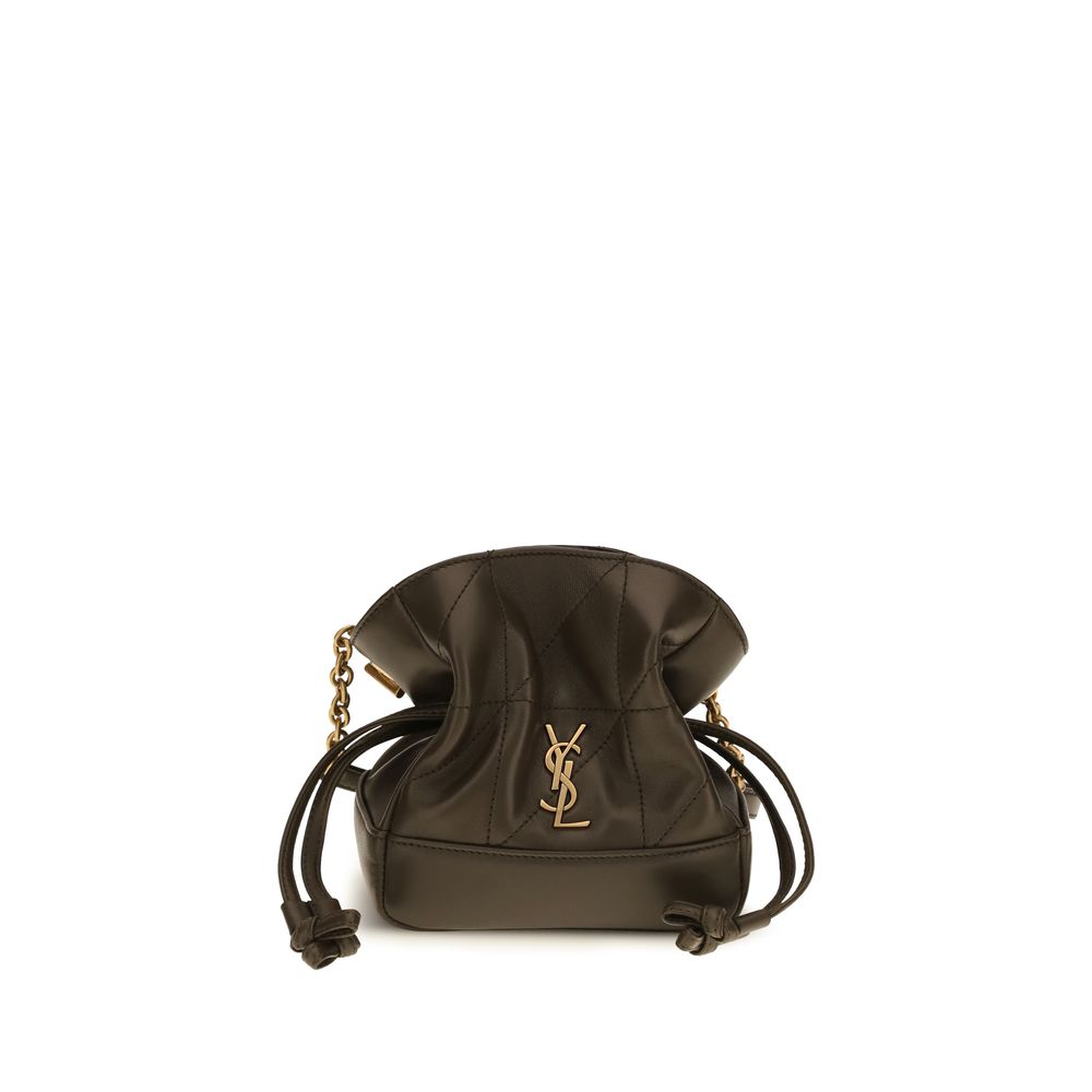 Saint Laurent Bicolor Jamie Mini Leather Clutch Bag Curated Luxury Accessories by Orvyn