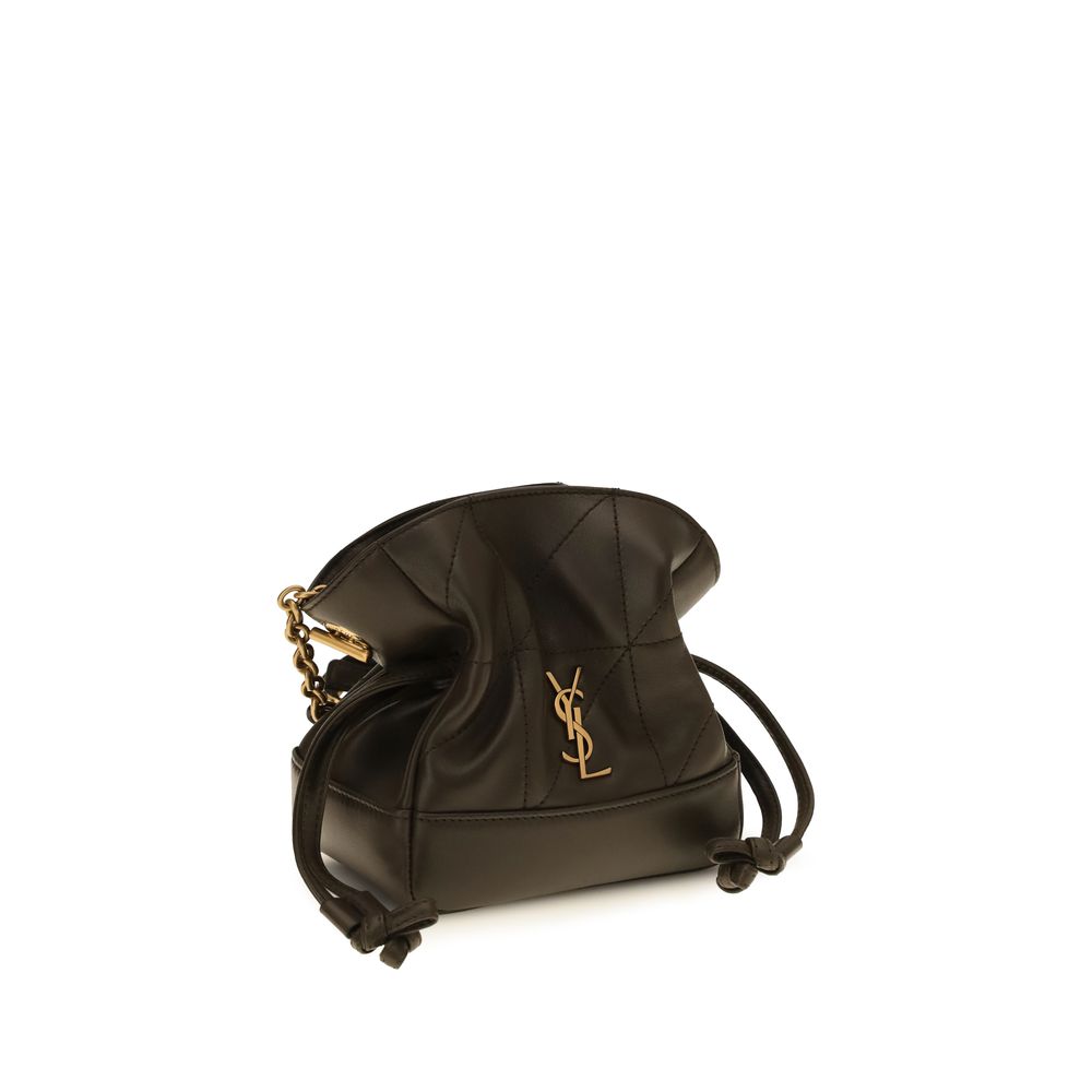 Saint Laurent Bicolor Jamie Mini Leather Clutch Bag Curated Luxury Accessories by Orvyn