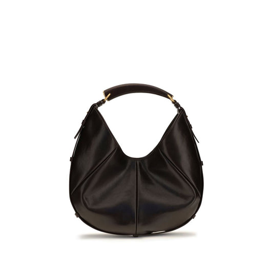 Saint Laurent Brown Calf Leather Bos Taurus Shoulder Bag Curated Luxury Accessories by Orvyn