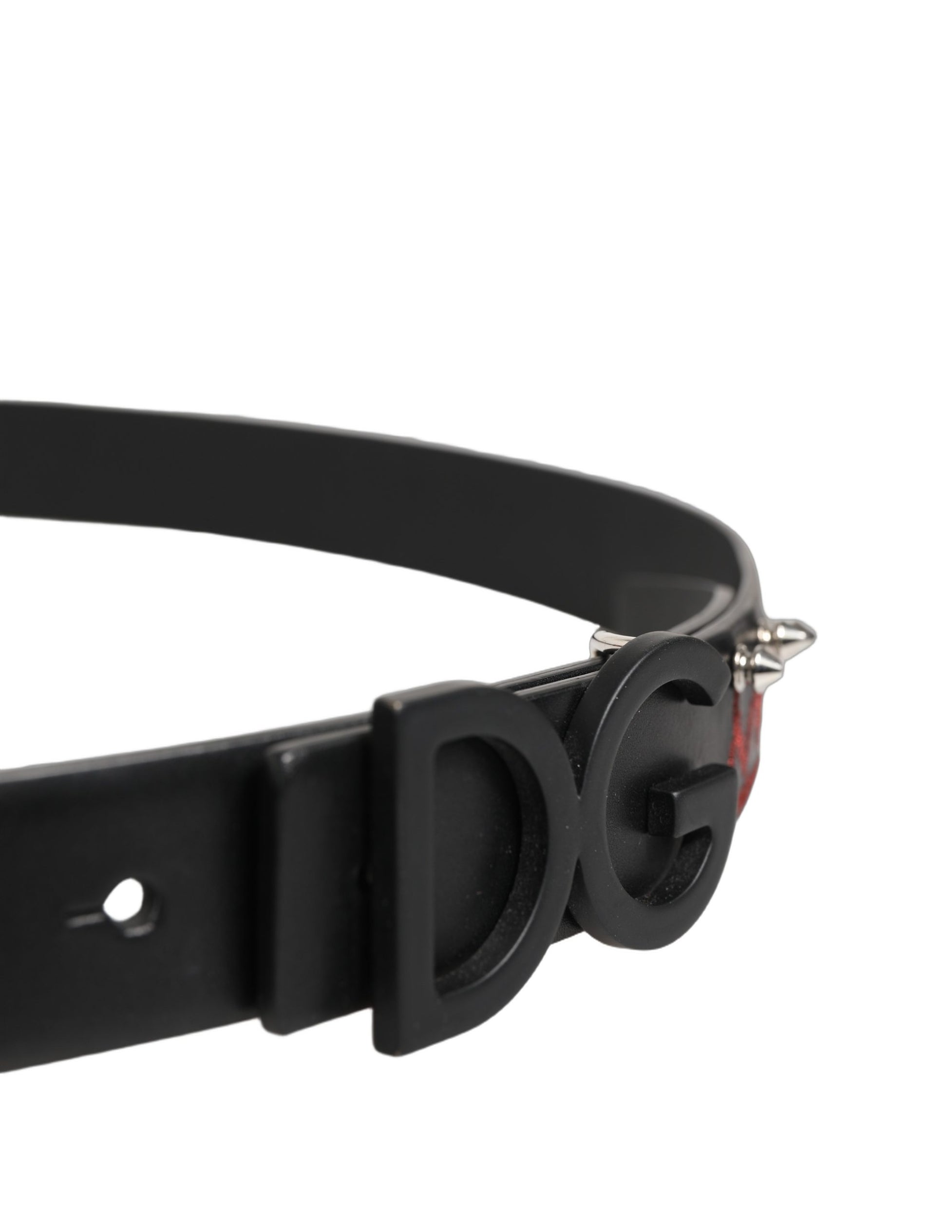 Dolce & Gabbana Black Leather Prince Crown Logo Buckle Belt Curated Luxury Accessories by Orvyn