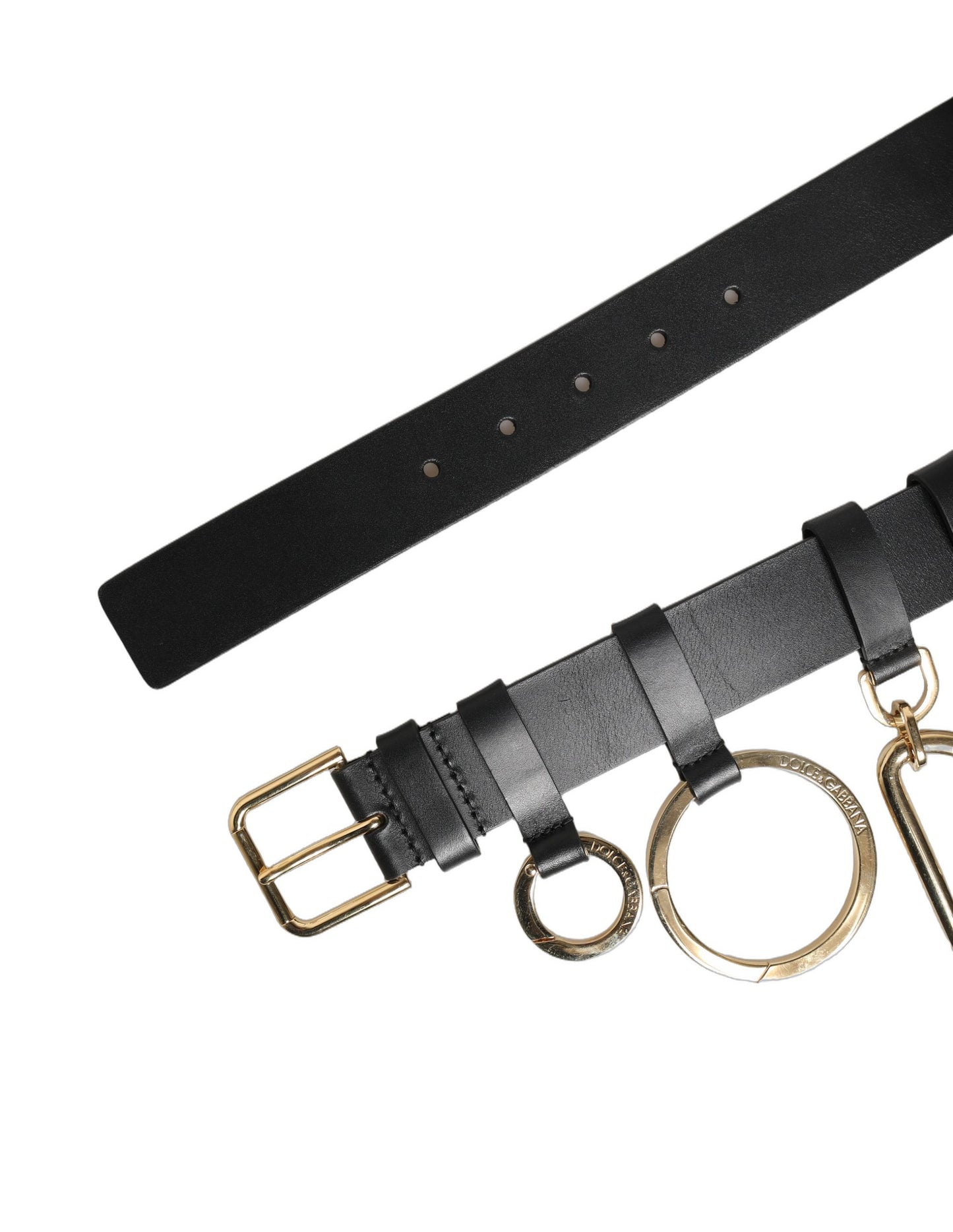 Dolce & Gabbana Black Calf Leather Gold Metal Buckle Men Belt Curated Luxury Accessories by Orvyn