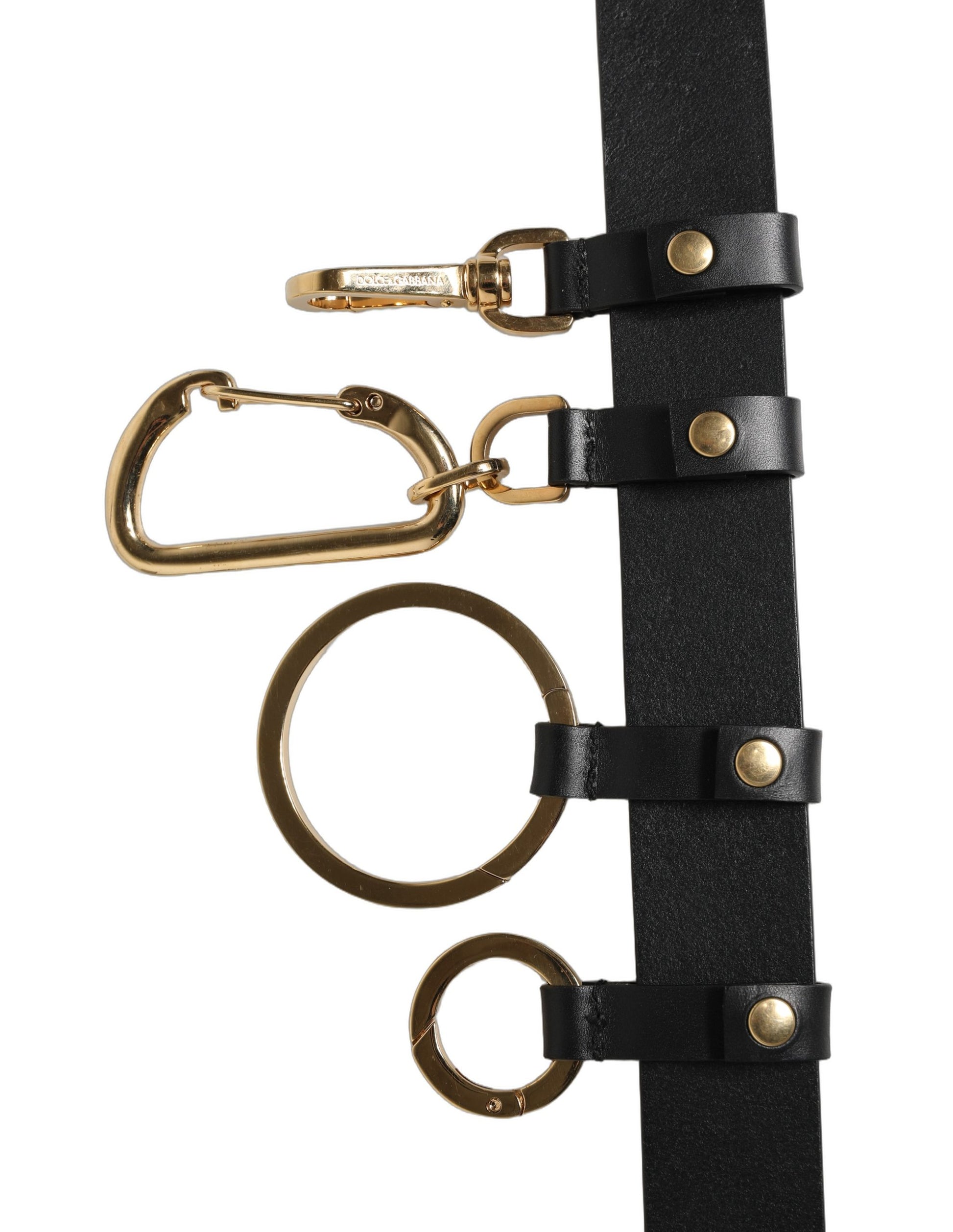 Dolce & Gabbana Black Calf Leather Gold Metal Buckle Men Belt Curated Luxury Accessories by Orvyn