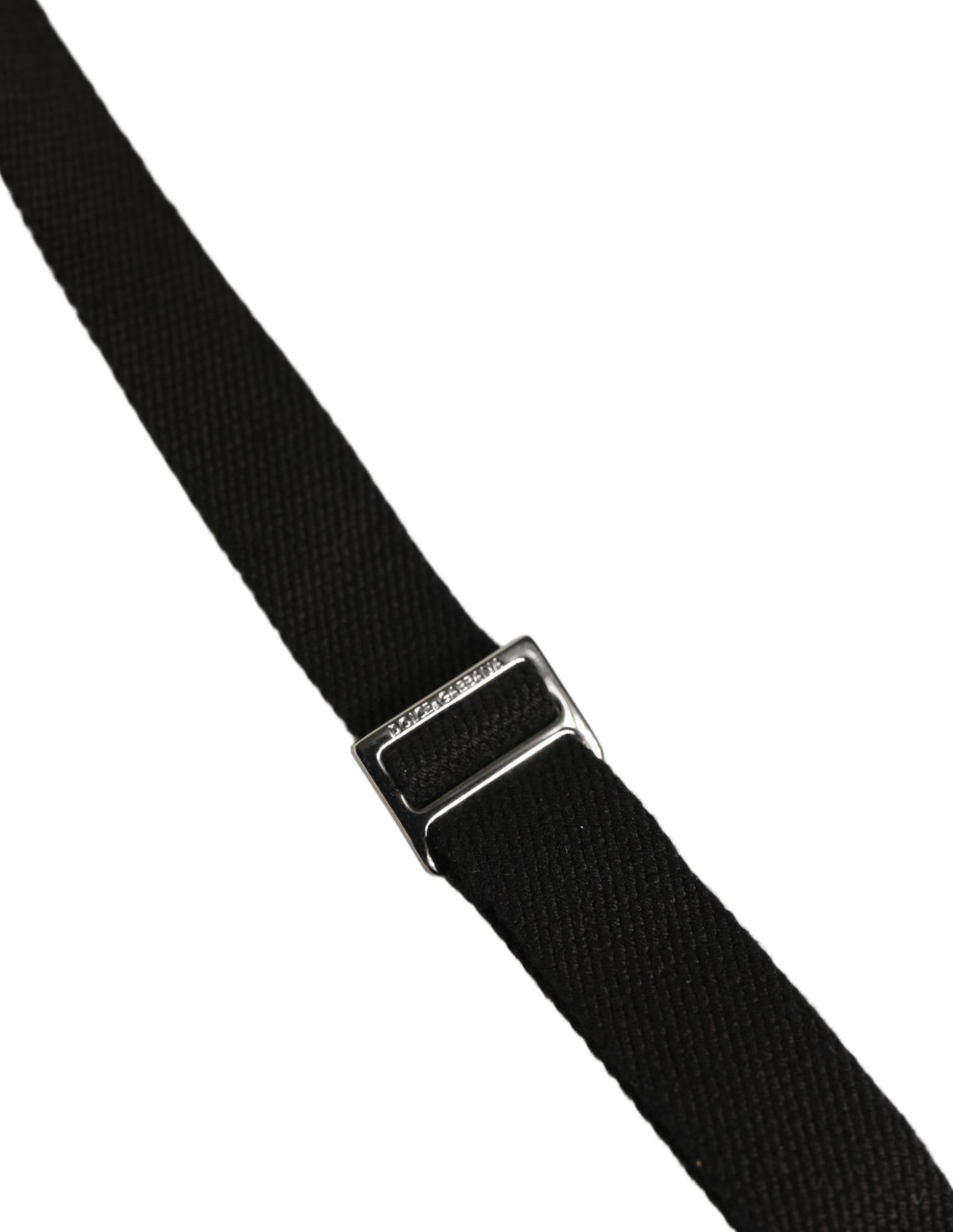 Dolce & Gabbana Black Cotton Leather Elastic Y-back Metal Clips Suspender Curated Luxury Accessories by Orvyn