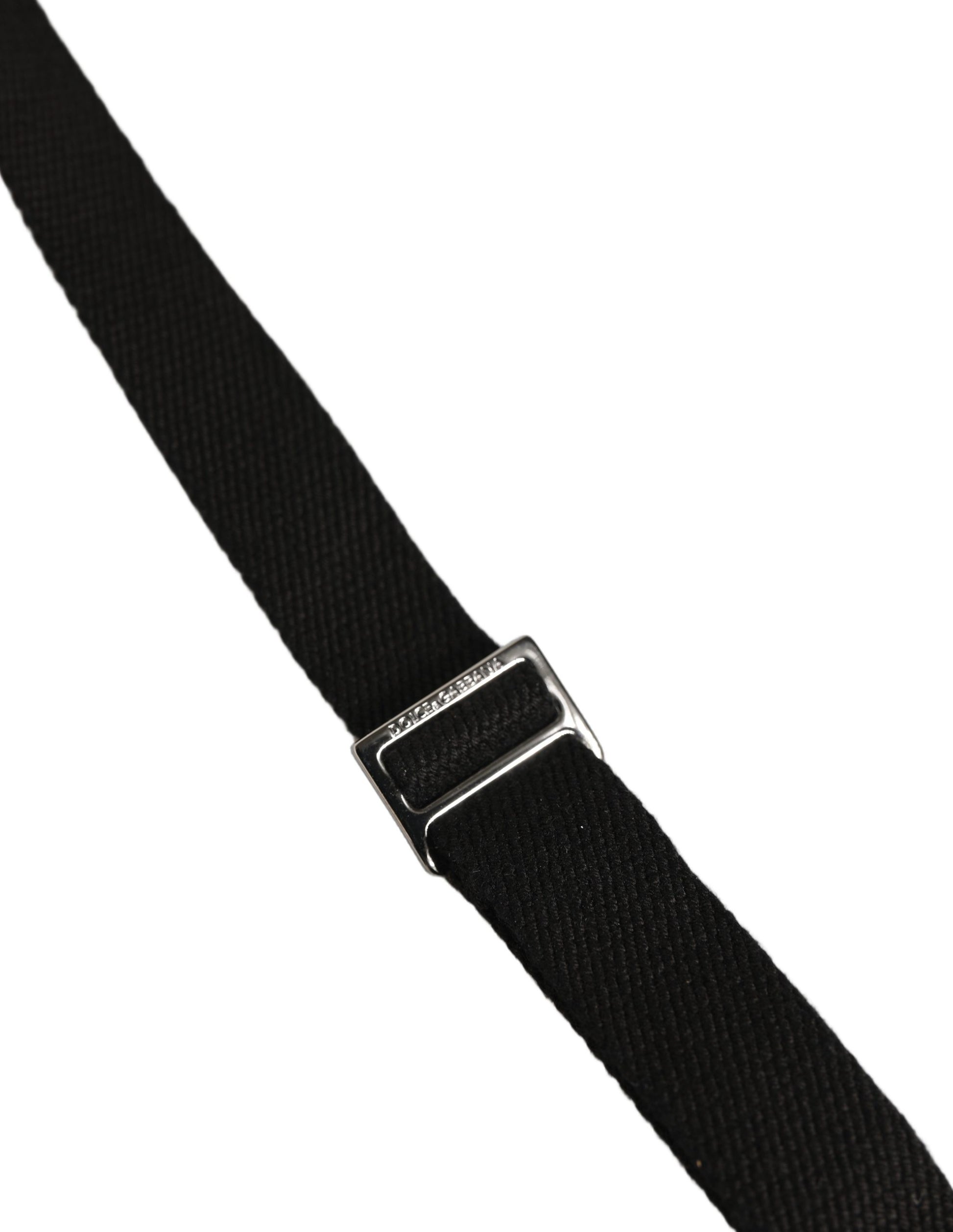 Dolce & Gabbana Black Cotton Leather Elastic Y-back Metal Clips Suspender Curated Luxury Accessories by Orvyn