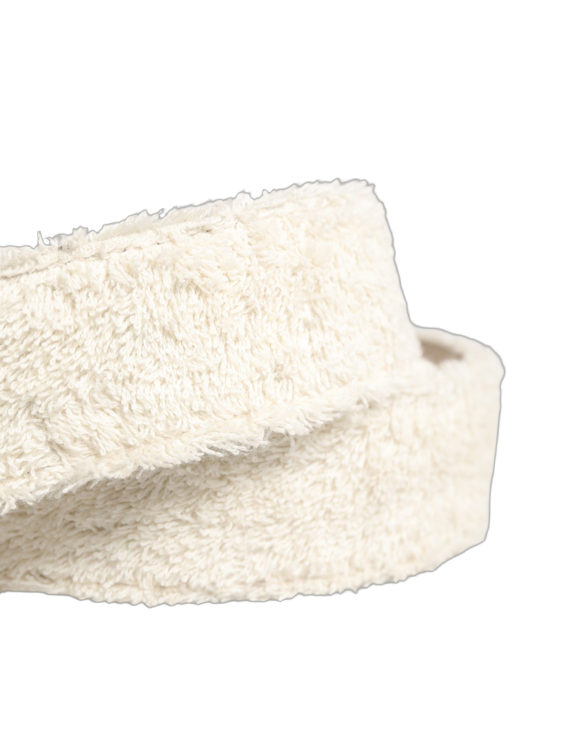 Dolce & Gabbana White Cotton Fleece DG Logo Metal Buckle Belt Curated Luxury Accessories by Orvyn