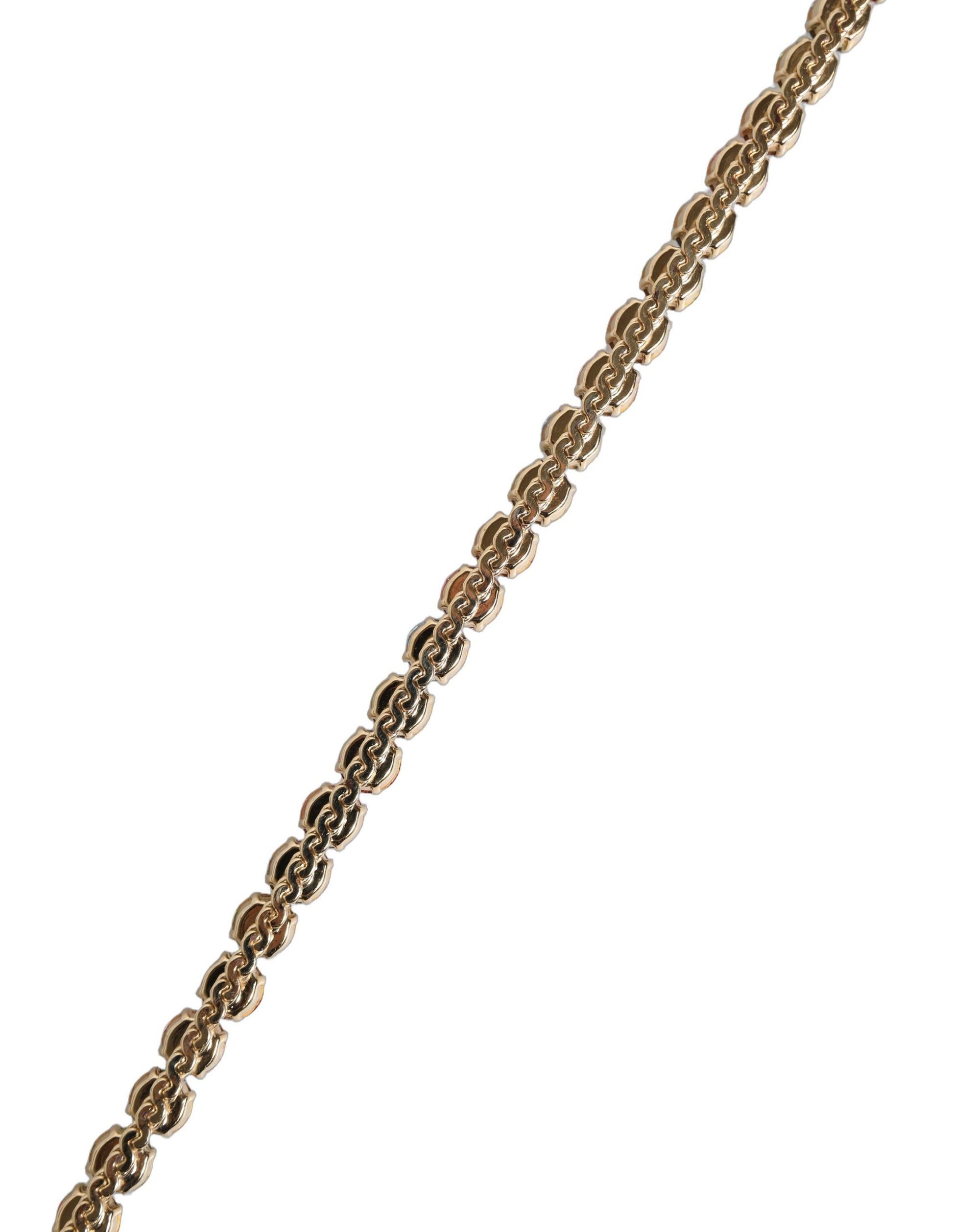 Dolce & Gabbana Pink Leather Crystal Chain Embellished Belt Curated Luxury Accessories by Orvyn