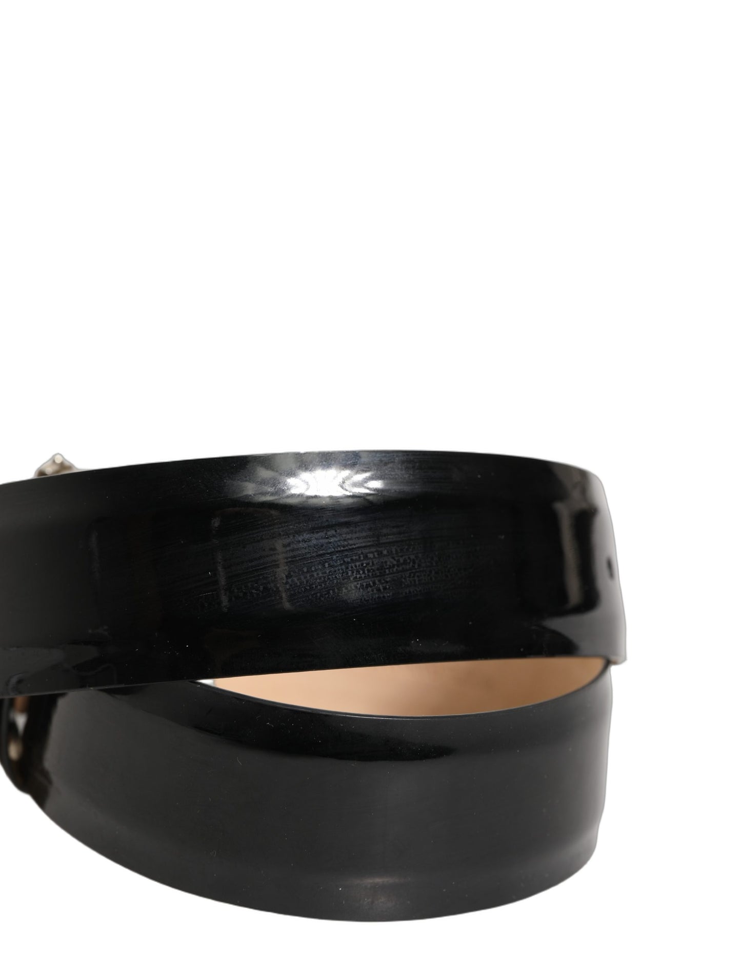 Dolce & Gabbana Black Leather Crystal Metal Buckle Belt Curated Luxury Accessories by Orvyn