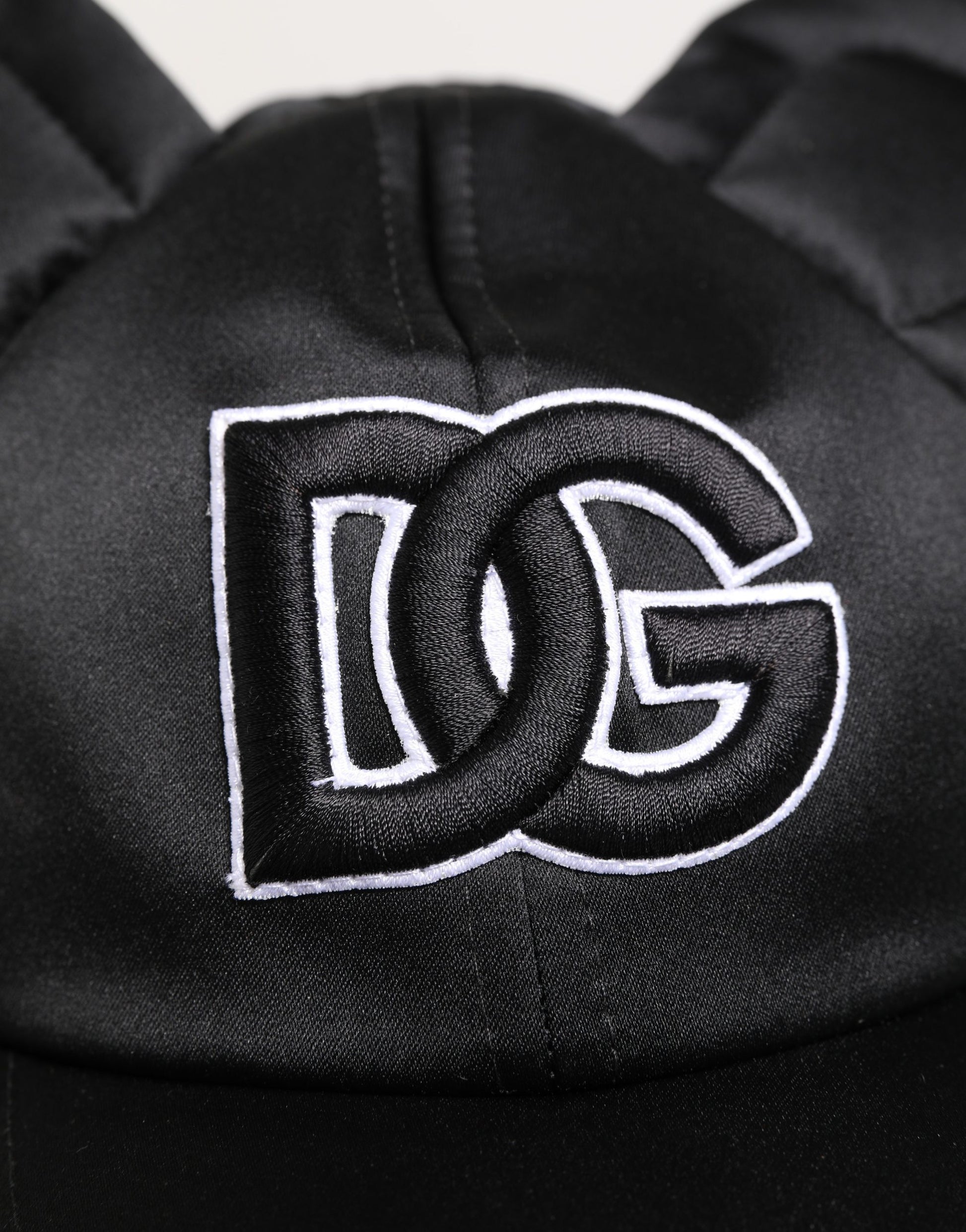 Dolce & Gabbana Men Black Velvet Animal Ears Baseball Cap Hat Curated Luxury Accessories by Orvyn