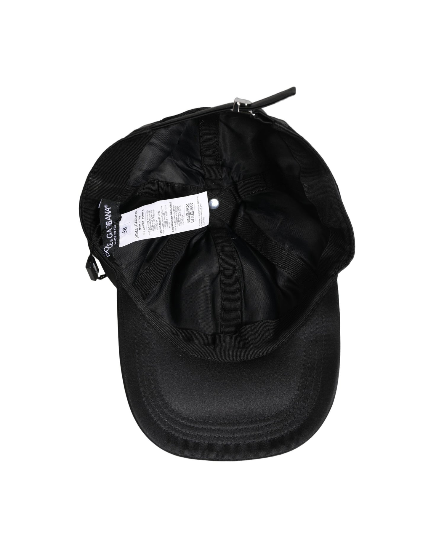 Dolce & Gabbana Men Black Velvet Animal Ears Baseball Cap Hat Curated Luxury Accessories by Orvyn