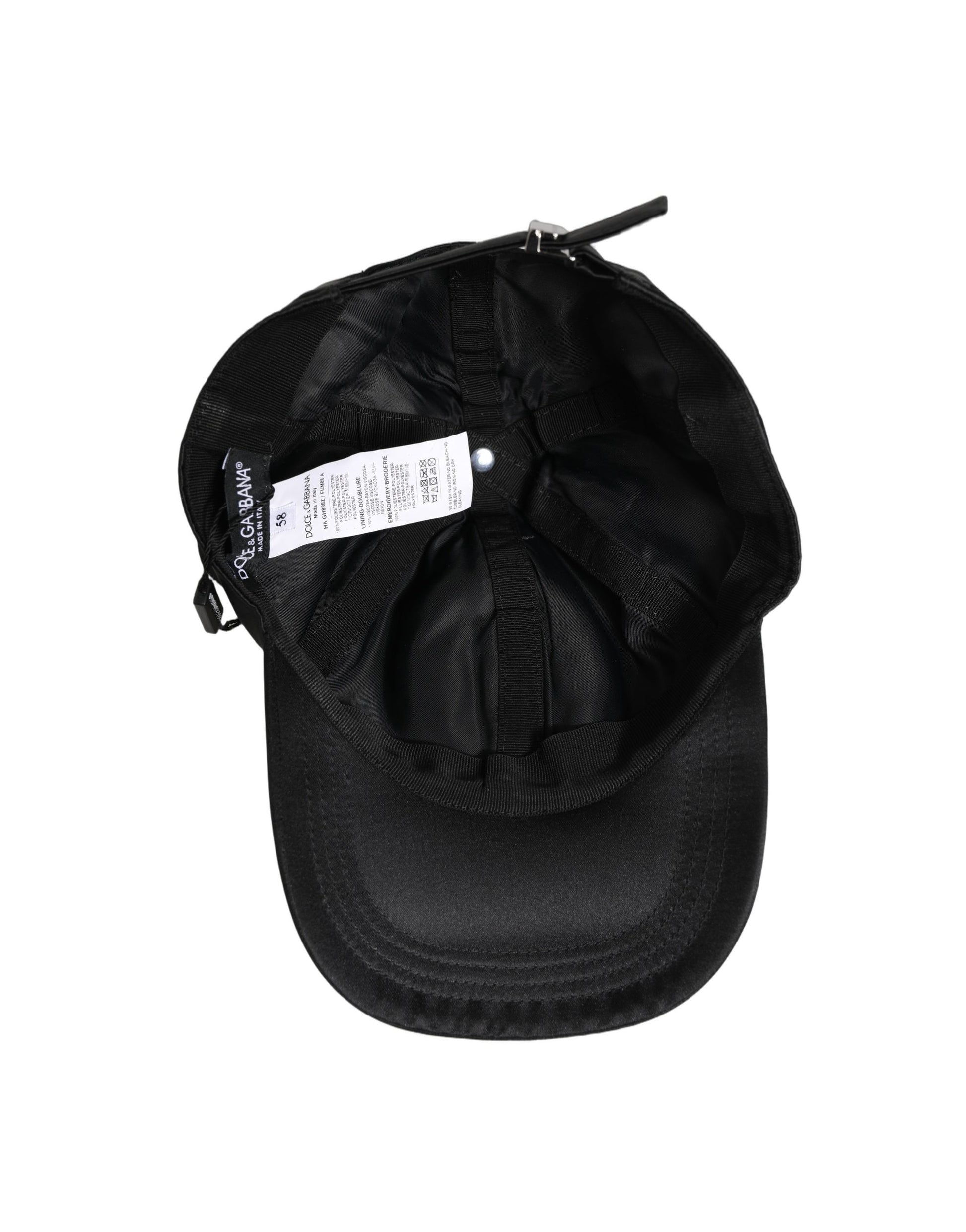 Dolce & Gabbana Men Black Velvet Animal Ears Baseball Cap Hat Curated Luxury Accessories by Orvyn