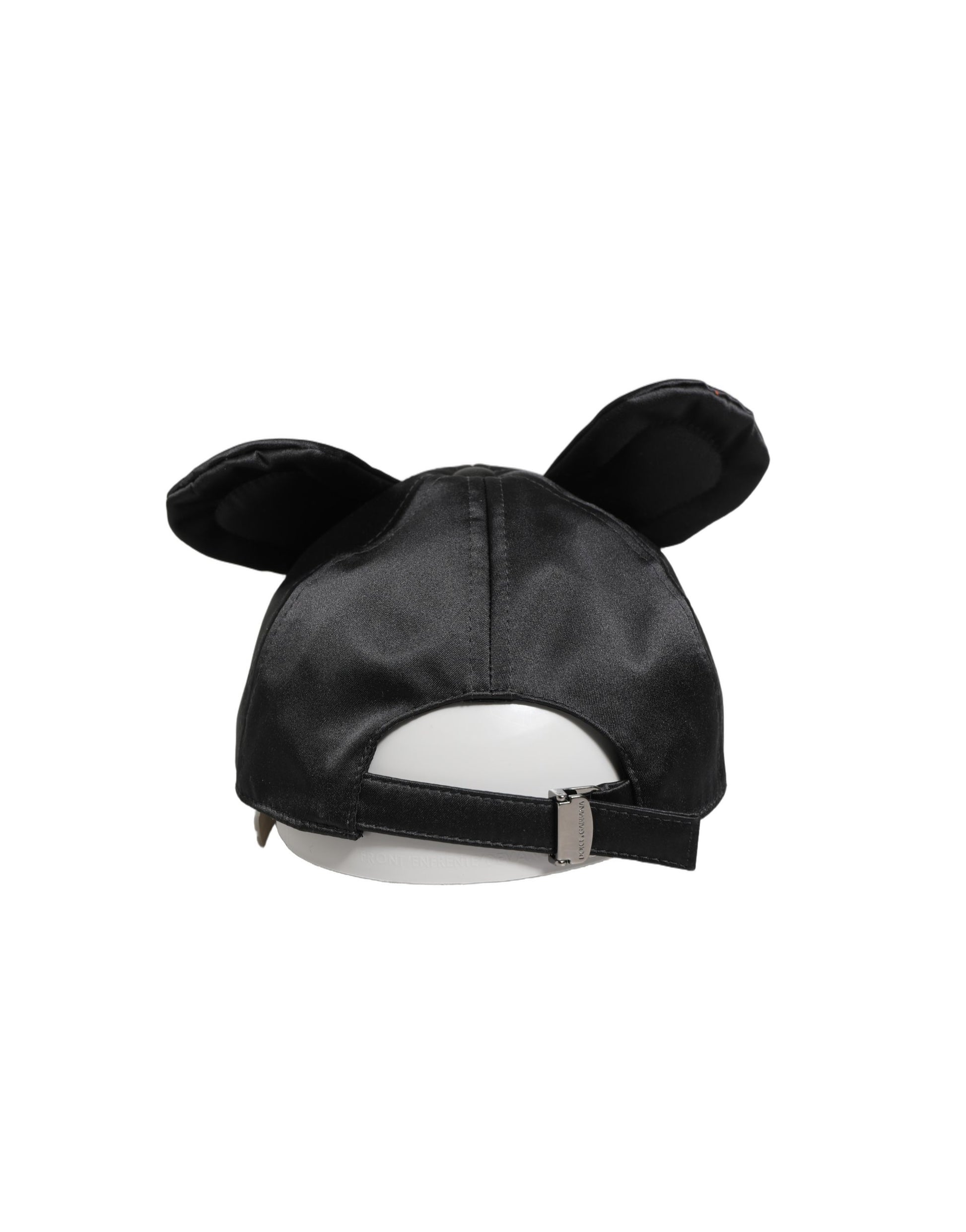 Dolce & Gabbana Men Black Velvet Animal Ears Baseball Cap Hat Curated Luxury Accessories by Orvyn