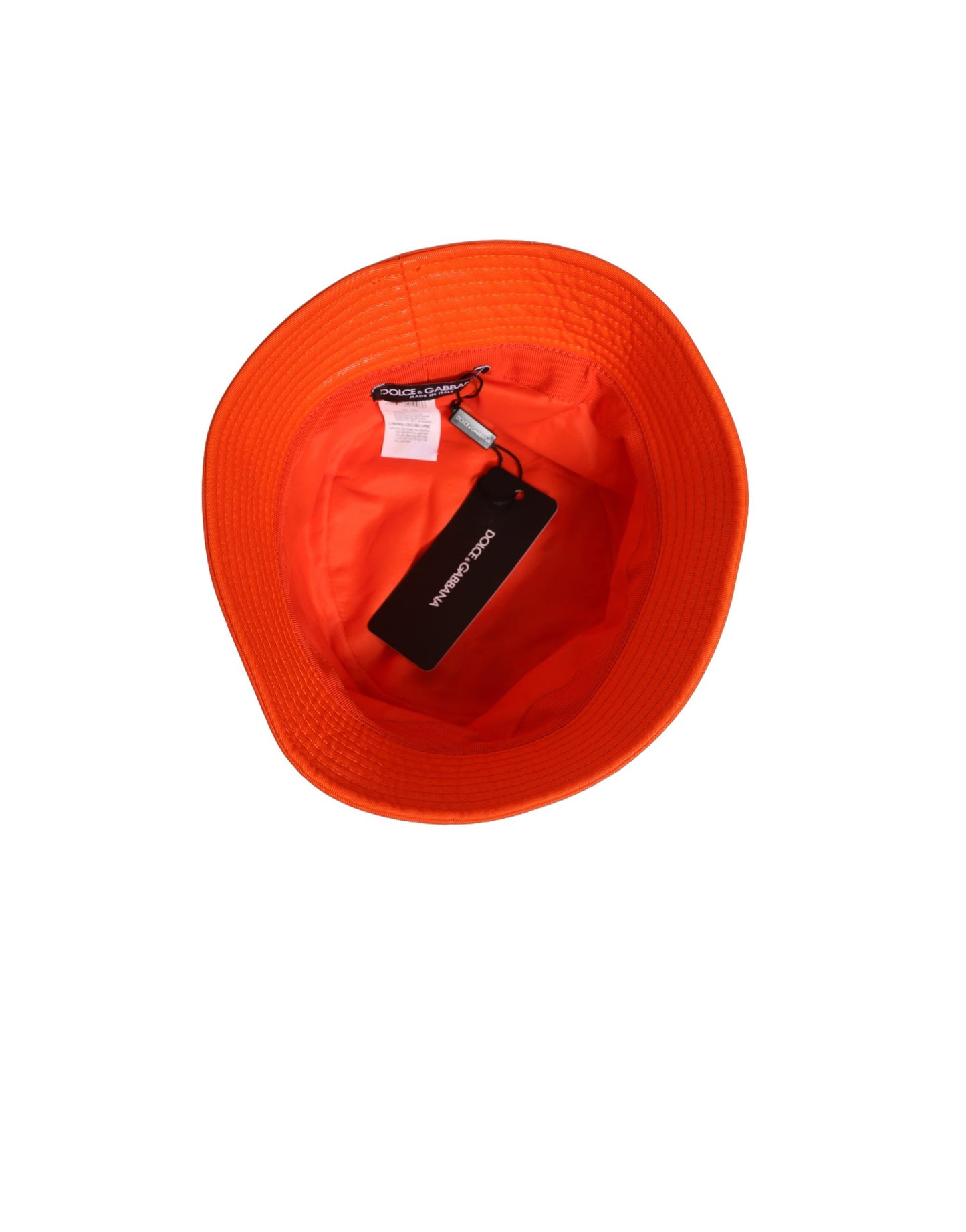Dolce & Gabbana Orange Crystal Embellished Bucket Fisherman Cap Hat Curated Luxury Accessories by Orvyn