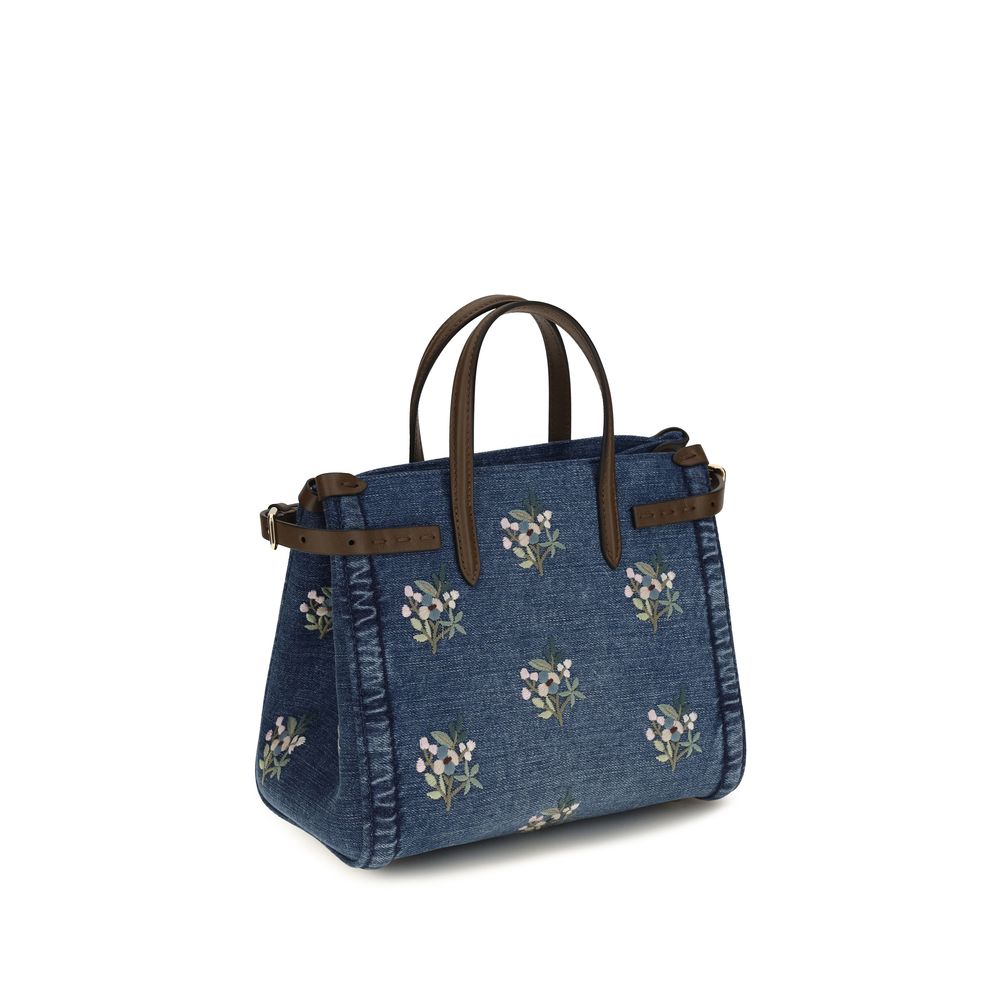 Valentino Garavani Blue Cotton Handbag Curated Luxury Accessories by Orvyn