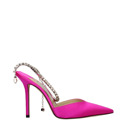Jimmy Choo Pink Satin Stiletto Heel Sandals Curated Luxury Accessories by Orvyn