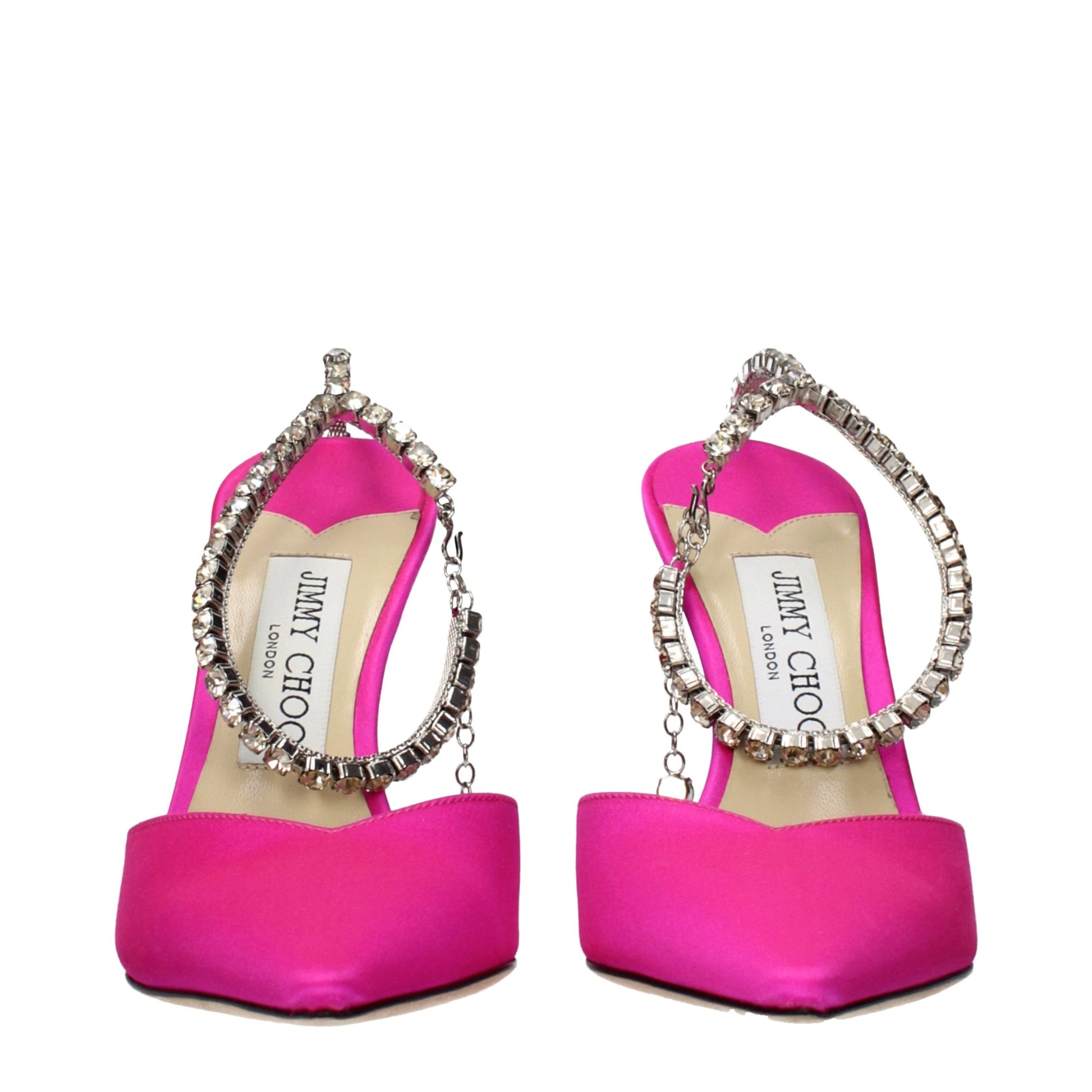 Jimmy Choo Pink Satin Stiletto Heel Sandals Curated Luxury Accessories by Orvyn