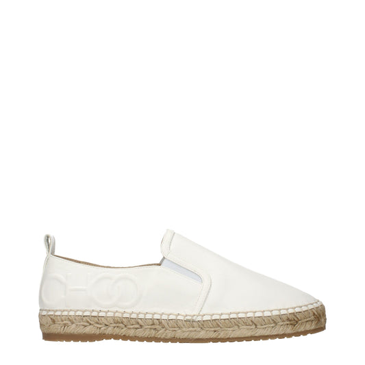 Jimmy Choo White Leather Espadrilles weiss