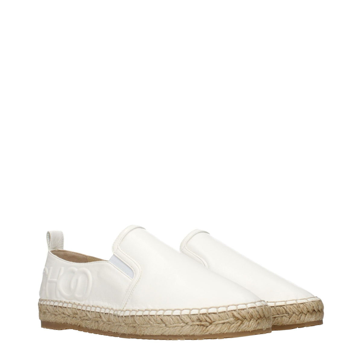 Jimmy Choo White Leather Espadrilles weiss