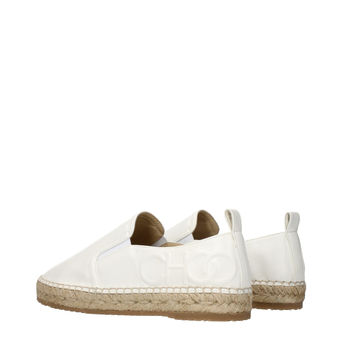 Jimmy Choo White Leather Espadrilles weiss