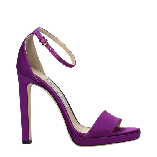 Jimmy Choo Purple Satin Platform Sandals Curated Luxury Accessories by Orvyn