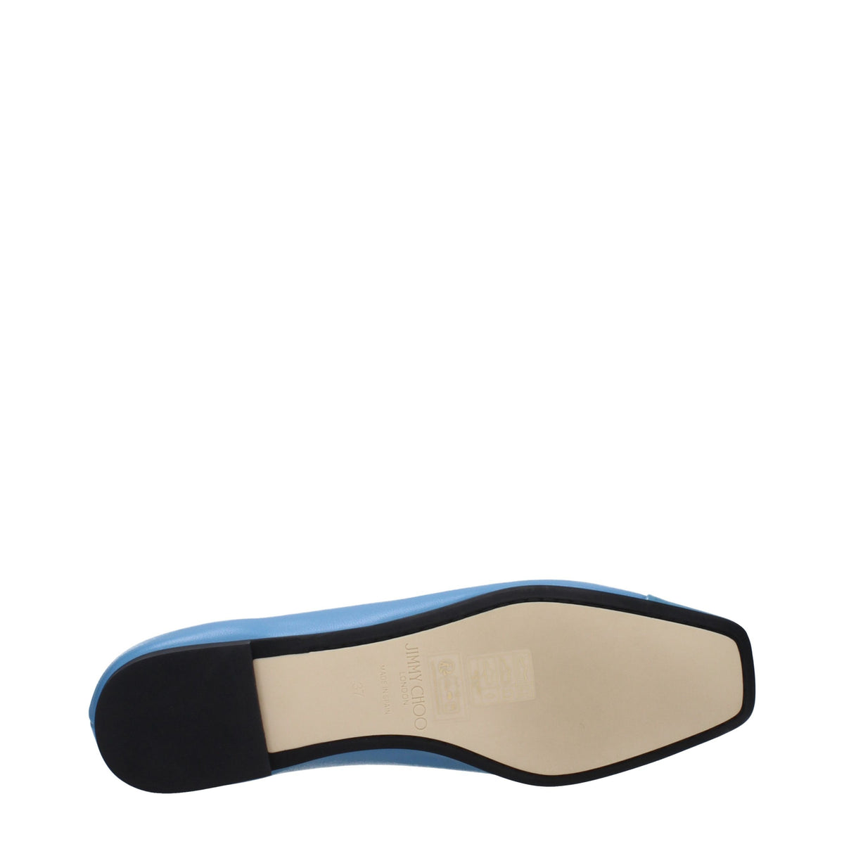 Jimmy Choo Light Blue Leather Ballet Flats blau