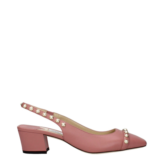 Jimmy Choo Pink Leather Platform Sandals Curated Luxury Accessories by Orvyn