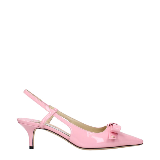 Jimmy Choo Pink Leather Stiletto Heel Sandals Curated Luxury Accessories by Orvyn