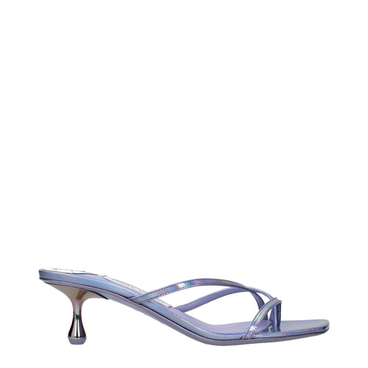 Jimmy Choo Purple Leather Flat Sandals Curated Luxury Accessories by Orvyn