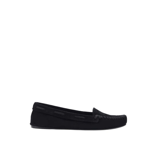 The Row Black Calfskin Flats Curated Luxury Accessories by Orvyn