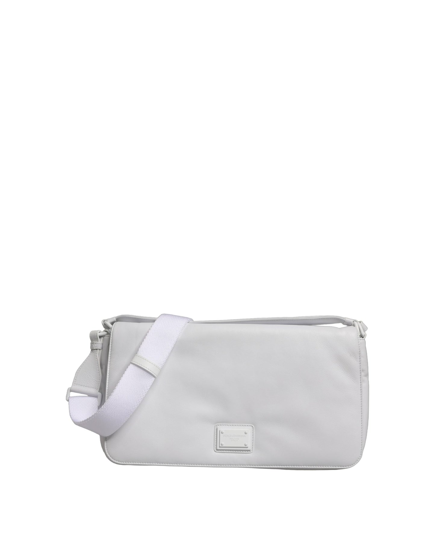 Dolce & Gabbana White Logo Plaque Crossbody Shoulder Borse Women Bag Curated Luxury Accessories by Orvyn