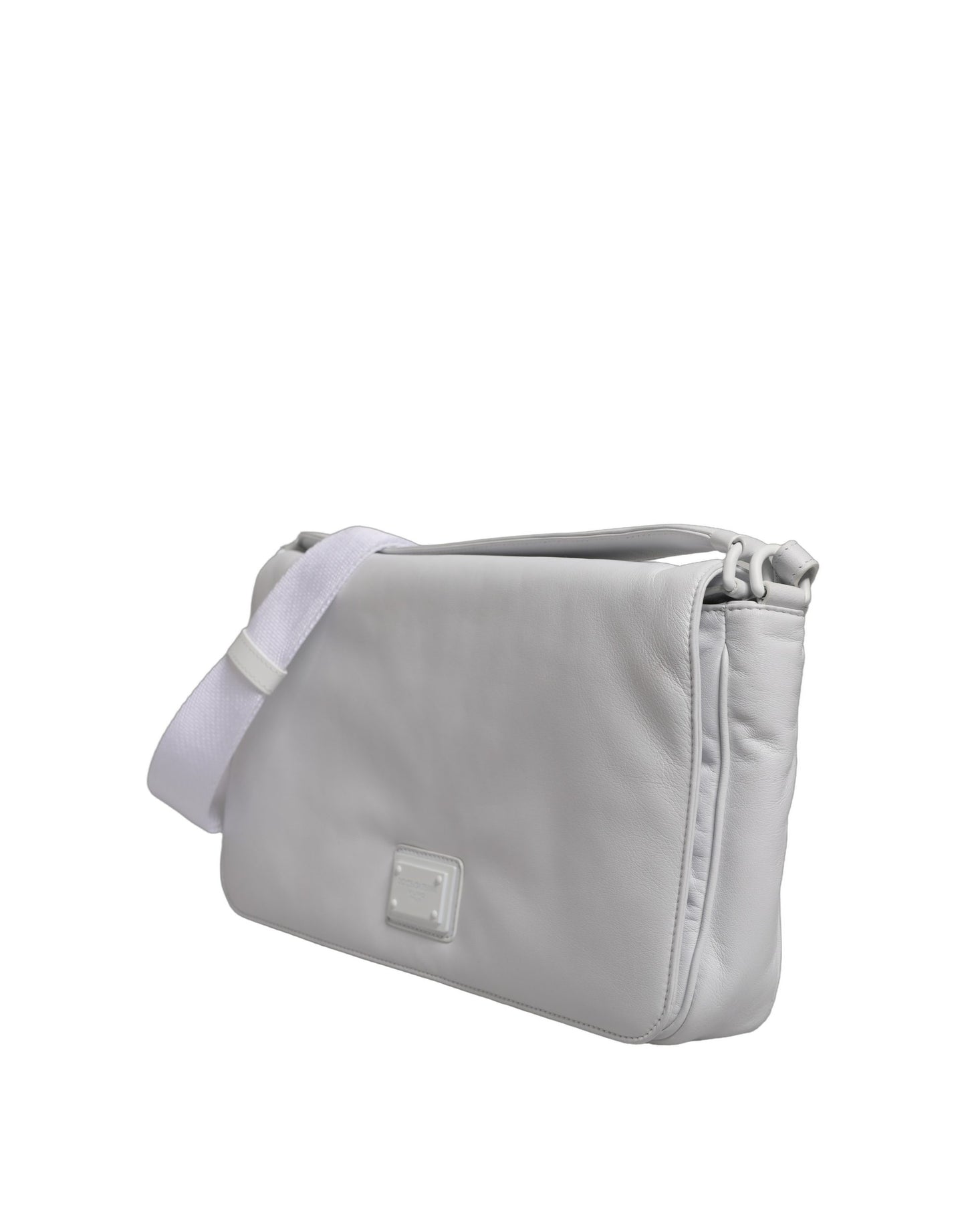 Dolce & Gabbana White Logo Plaque Crossbody Shoulder Borse Women Bag Curated Luxury Accessories by Orvyn