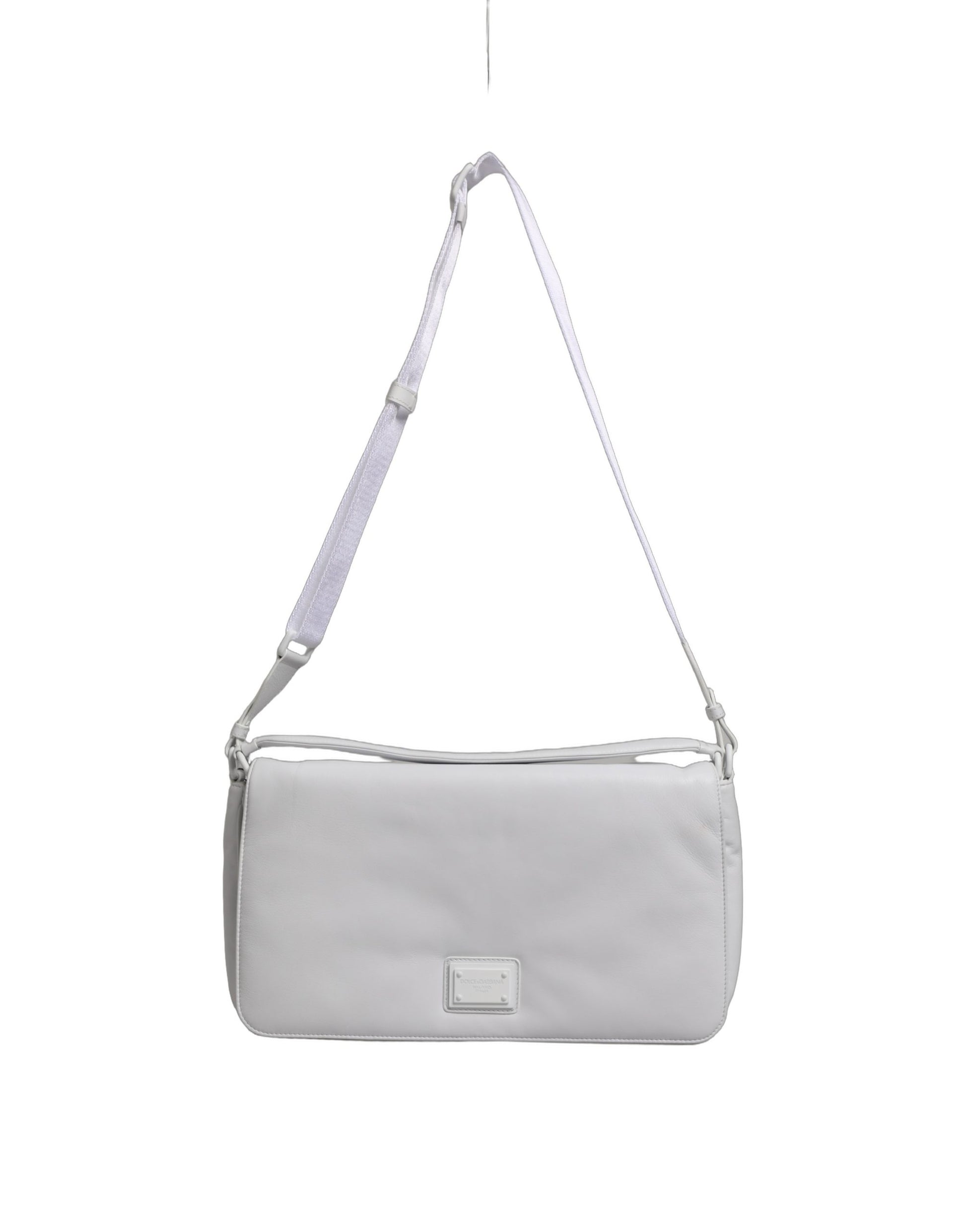 Dolce & Gabbana White Logo Plaque Crossbody Shoulder Borse Women Bag Curated Luxury Accessories by Orvyn