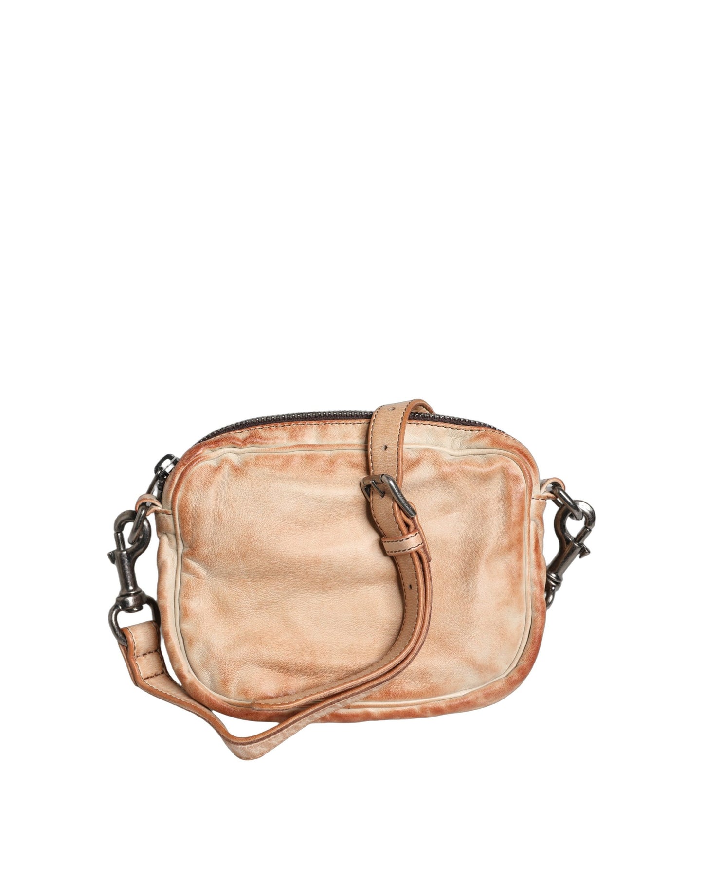 Dolce & Gabbana Beige Vintage Leather Logo Plaque Shoulder Borse Men Bag Curated Luxury Accessories by Orvyn