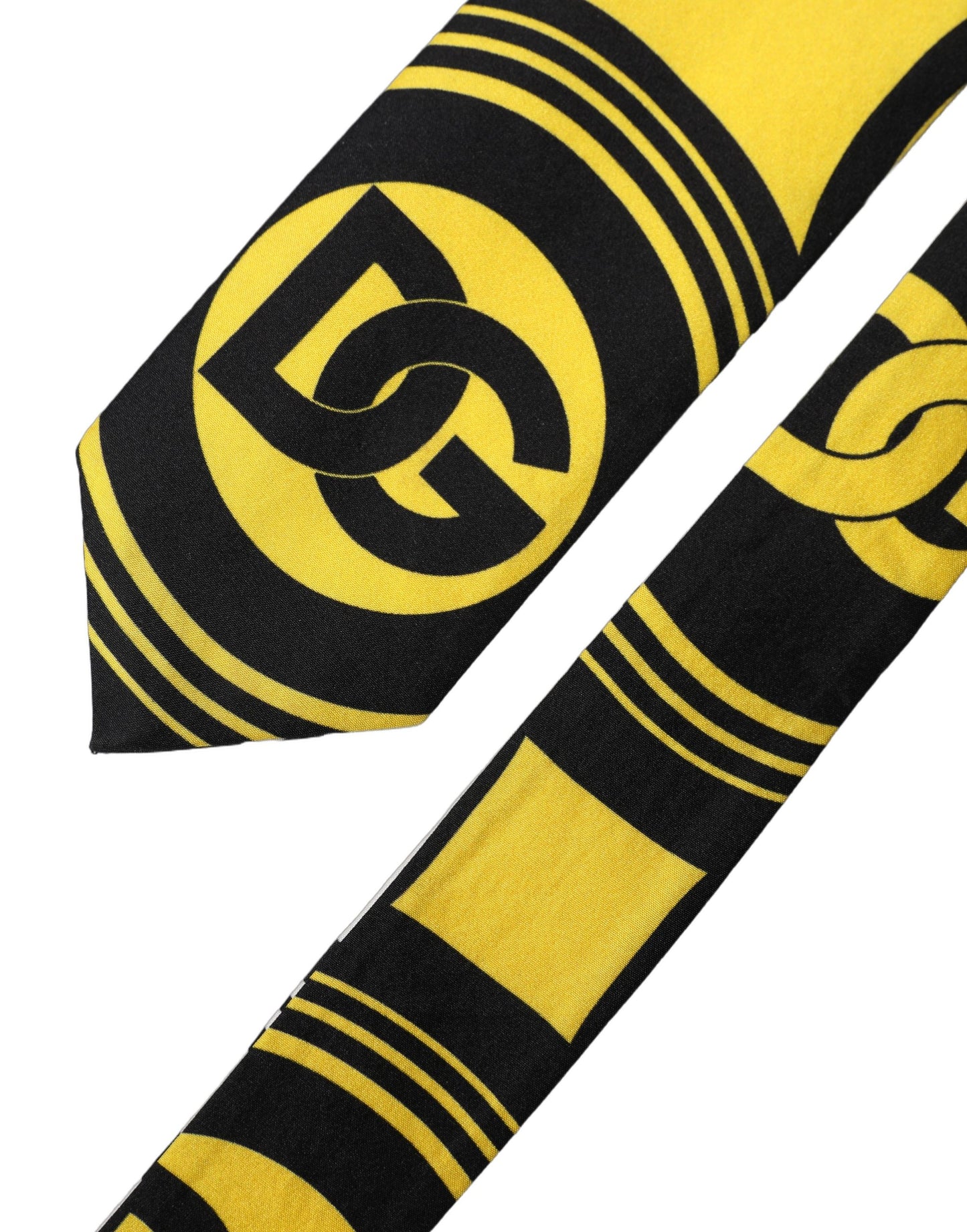 Dolce & Gabbana Multicolor Monogram Print Silk Adjustable Men Necktie Tie Curated Luxury Accessories by Orvyn