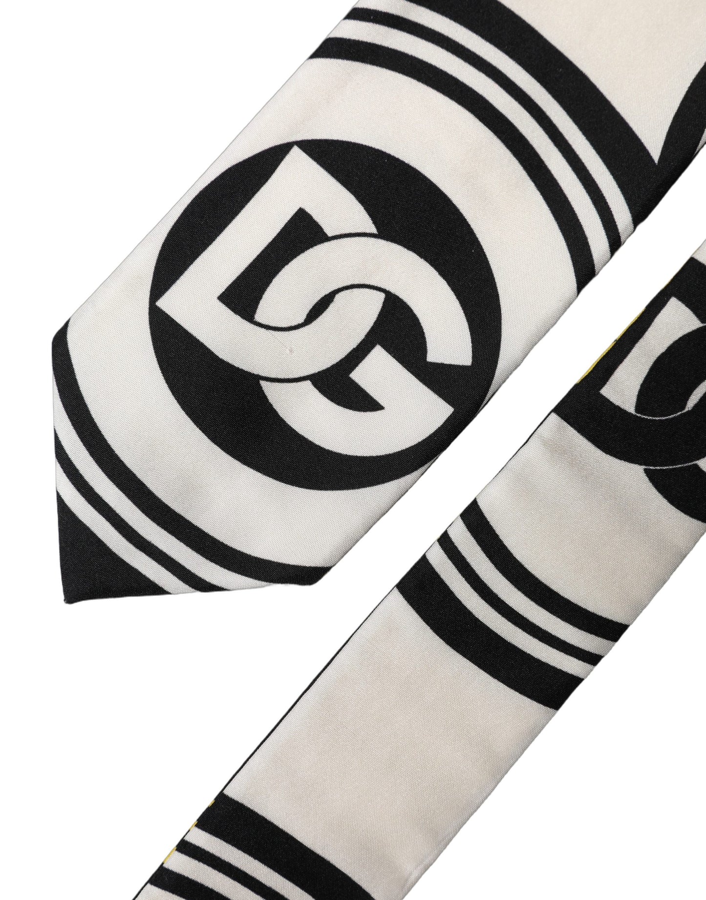 Dolce & Gabbana Multicolor Monogram Print Silk Adjustable Men Necktie Tie Curated Luxury Accessories by Orvyn