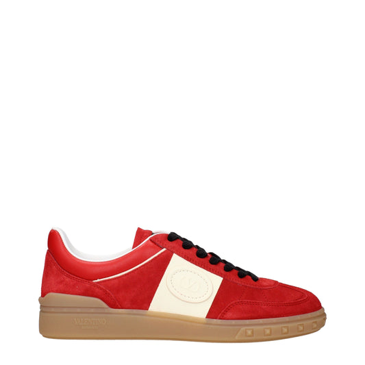 Valentino Garavani Red Leather Low Top Sneakers rot