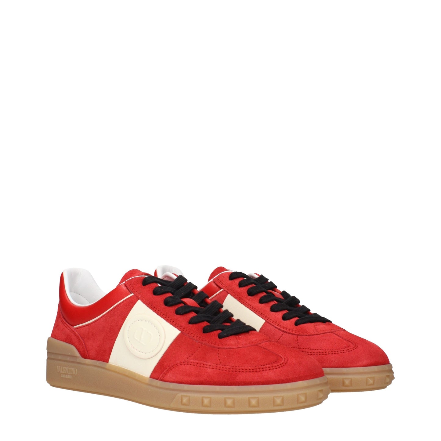 Valentino Garavani Red Leather Low Top Sneakers rot