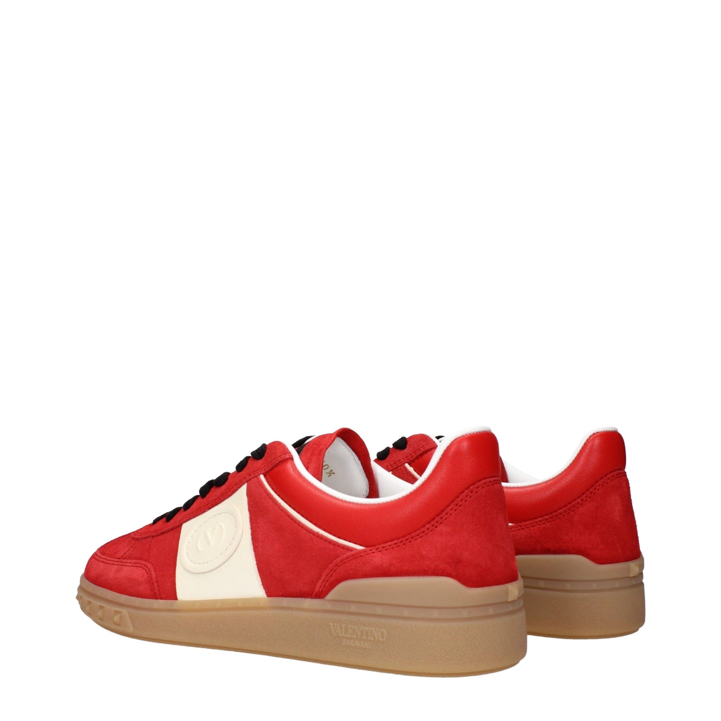 Valentino Garavani Red Leather Low Top Sneakers rot