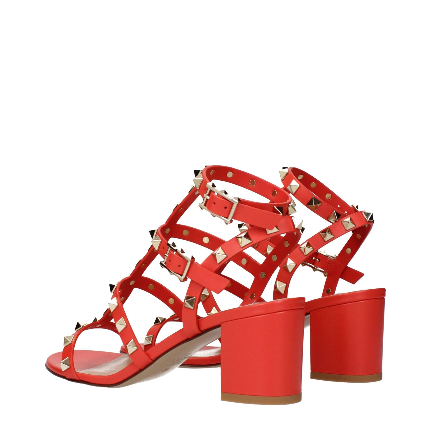Valentino Garavani Orange Leather Platform Sandals Curated Luxury Accessories by Orvyn