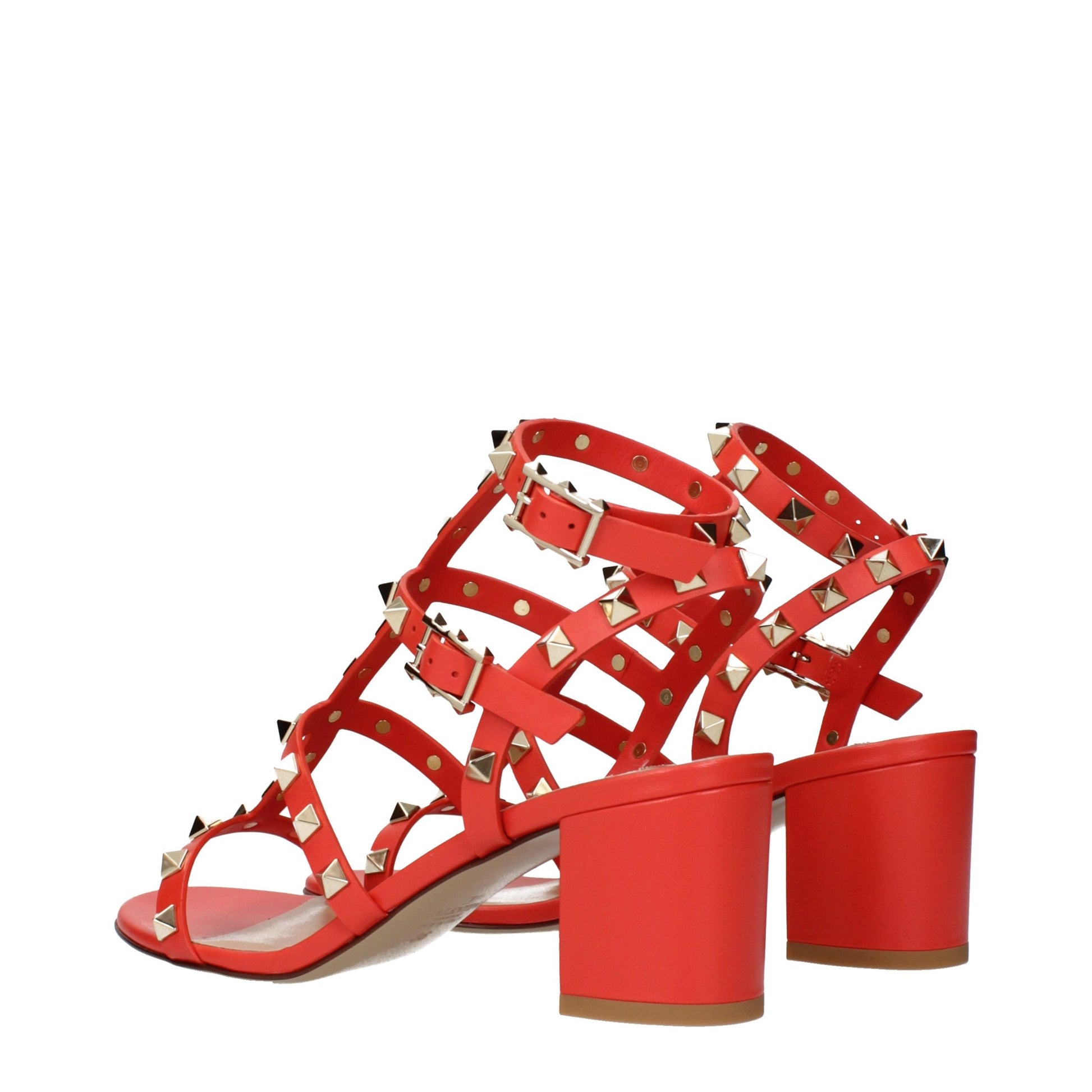 Valentino Garavani Orange Leather Platform Sandals Curated Luxury Accessories by Orvyn