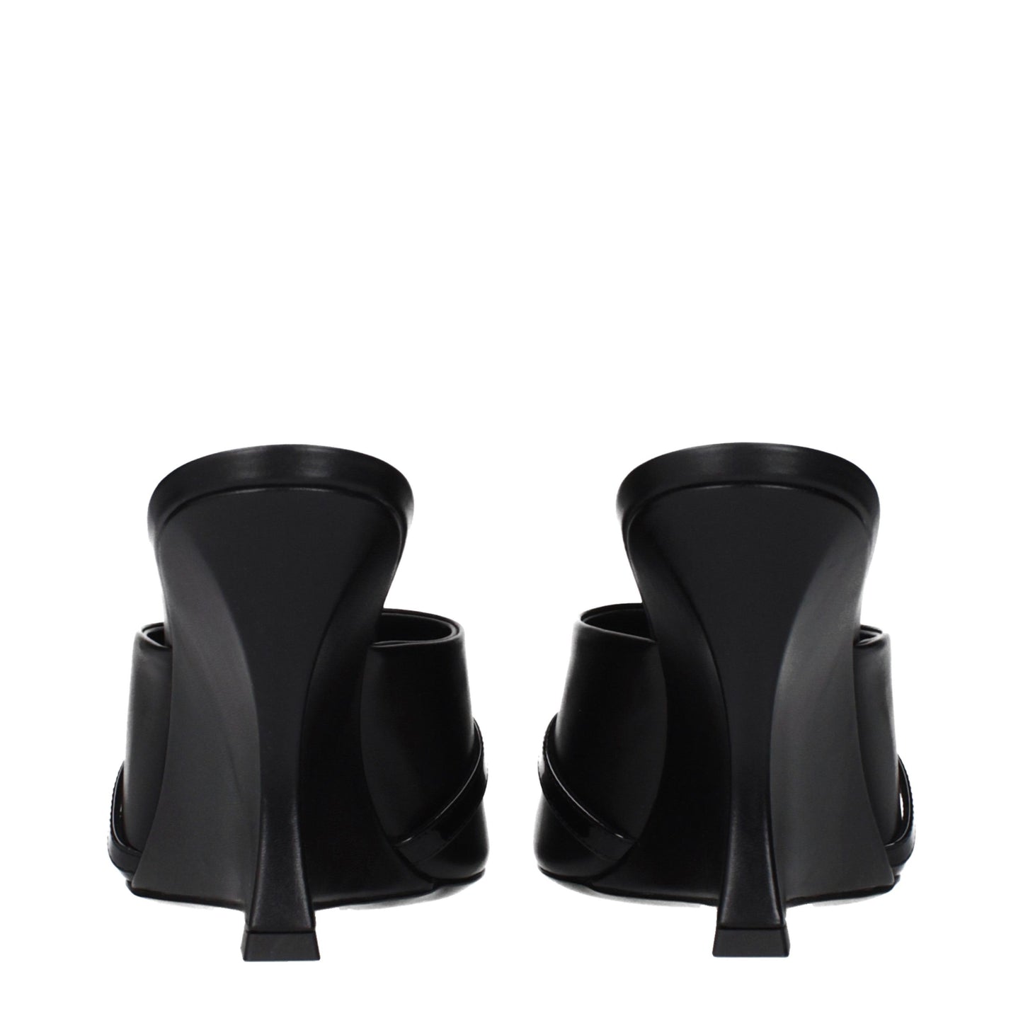 Versace Black Leather Wedge Sandals Curated Luxury Accessories by Orvyn