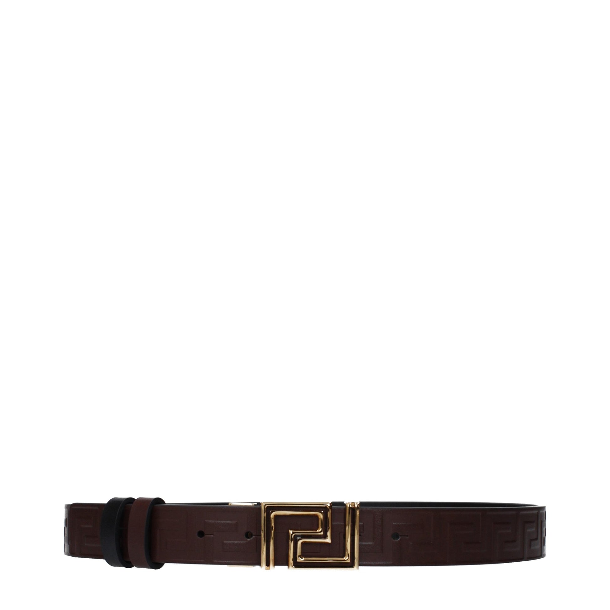 Versace Brown Leather Regular Belt Curated Luxury Accessories by Orvyn