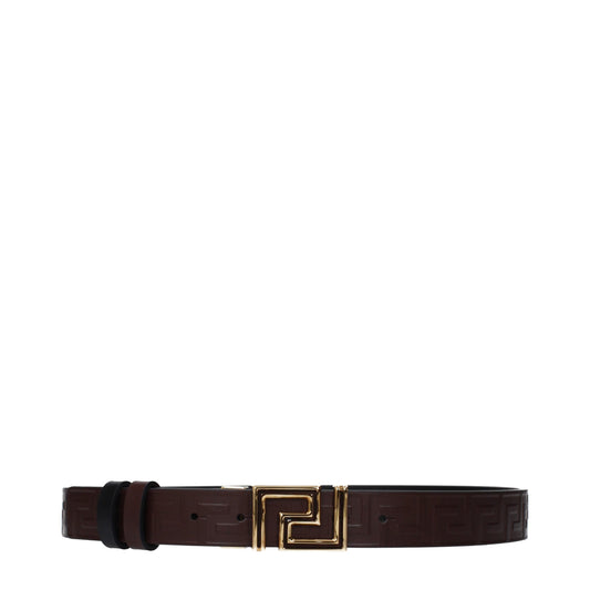 Versace Brown Leather Regular Belt Curated Luxury Accessories by Orvyn