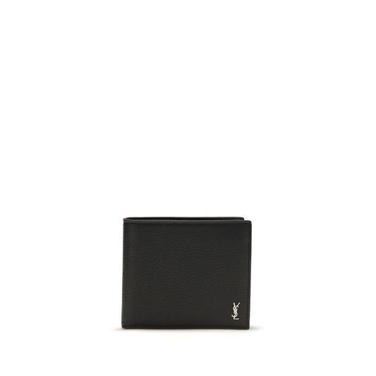 Saint Laurent Black Calf Leather Bos Taurus Wallet Curated Luxury Accessories by Orvyn