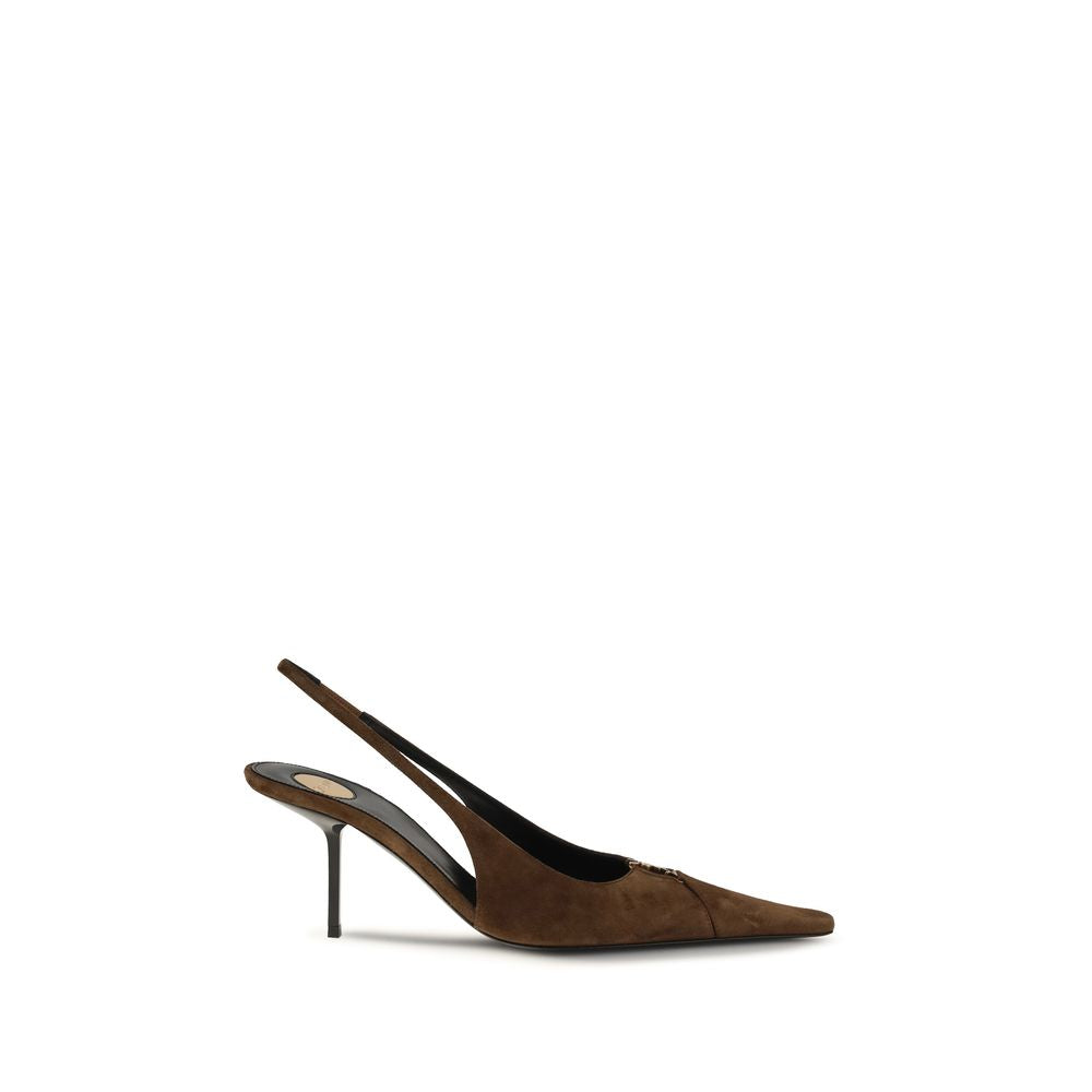 Saint Laurent Brown Babylone Breteuil Pumps