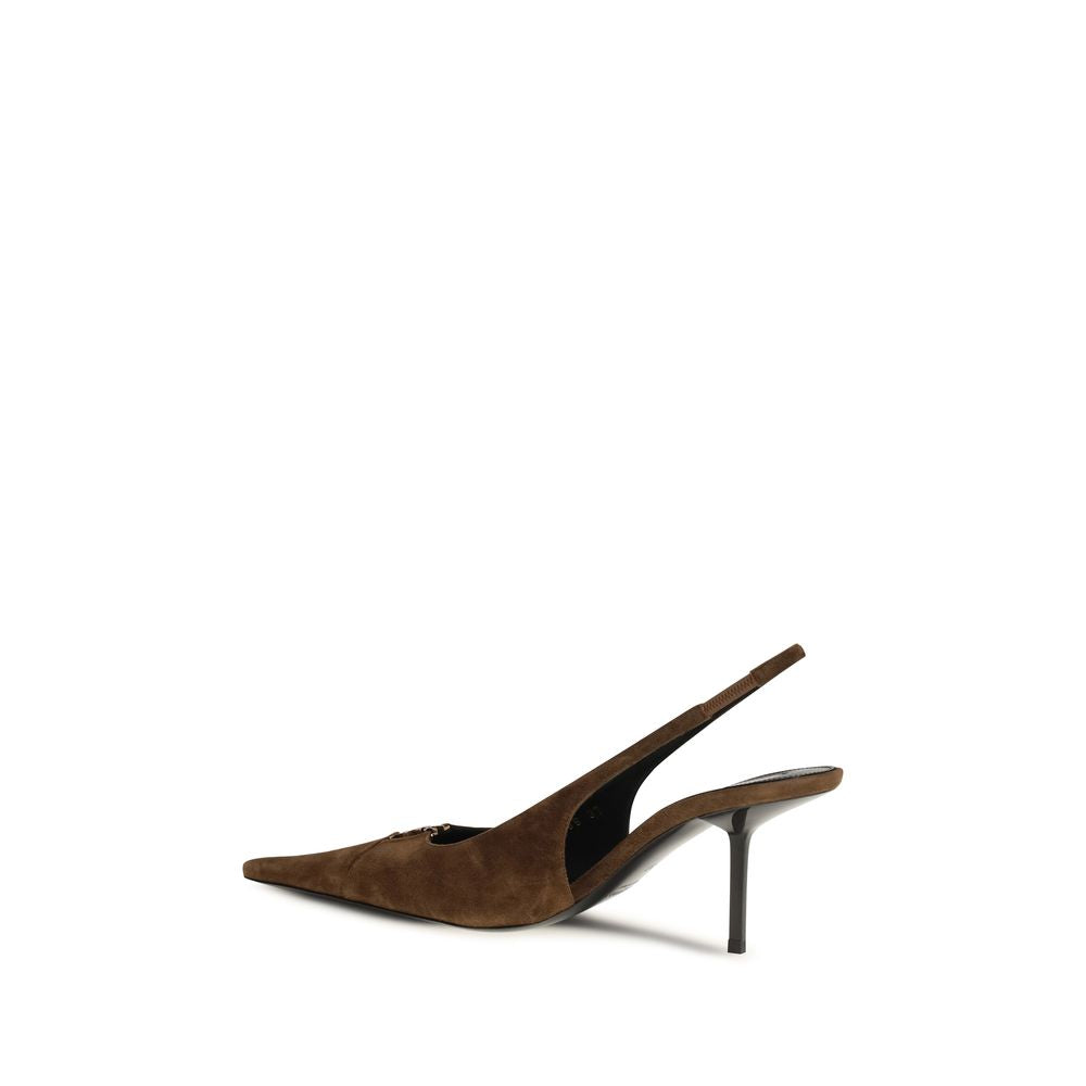 Saint Laurent Brown Babylone Breteuil Pumps