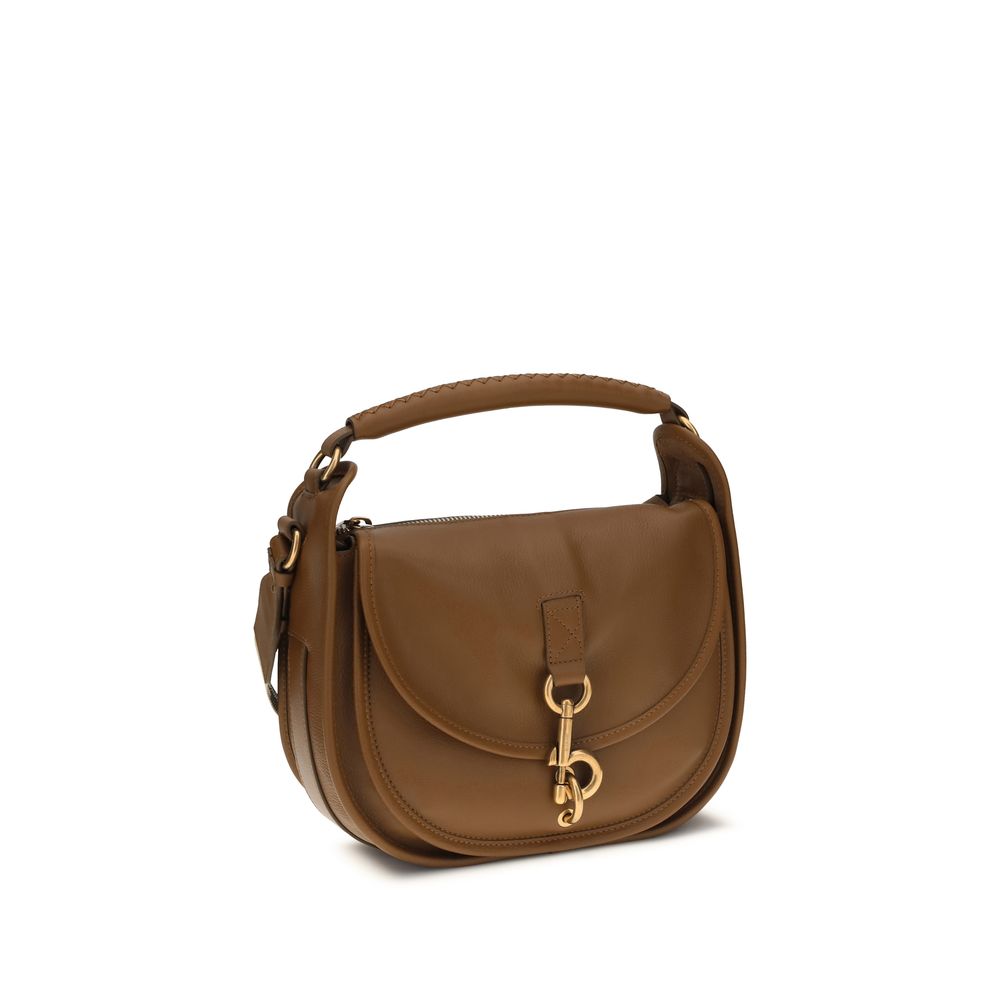 Burberry Brown Small B Clip Crossbody Bag Shoulder Bags braun