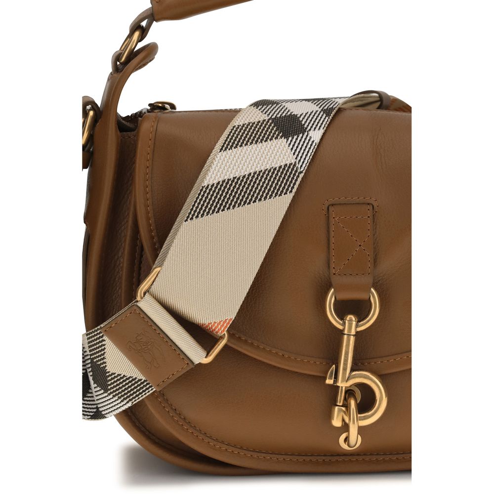 Burberry Brown Small B Clip Crossbody Bag Shoulder Bags braun